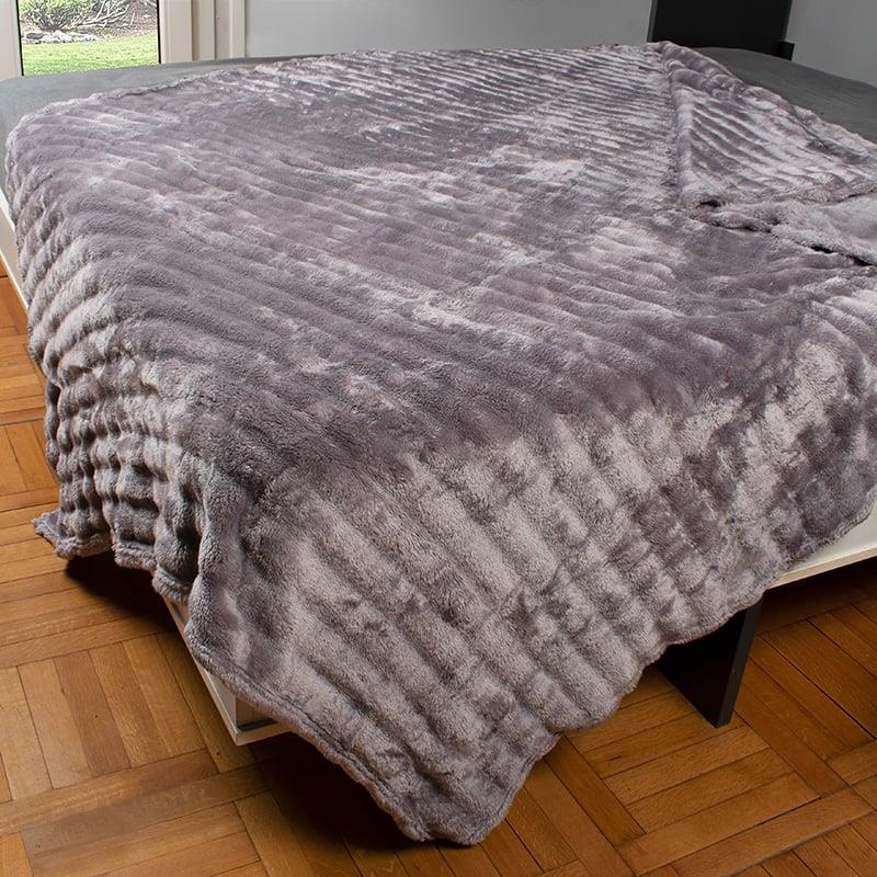 Κουβέρτα Fleece Υπέρδιπλη 220X240 Dimcol Ριγέ 16 (220x240)