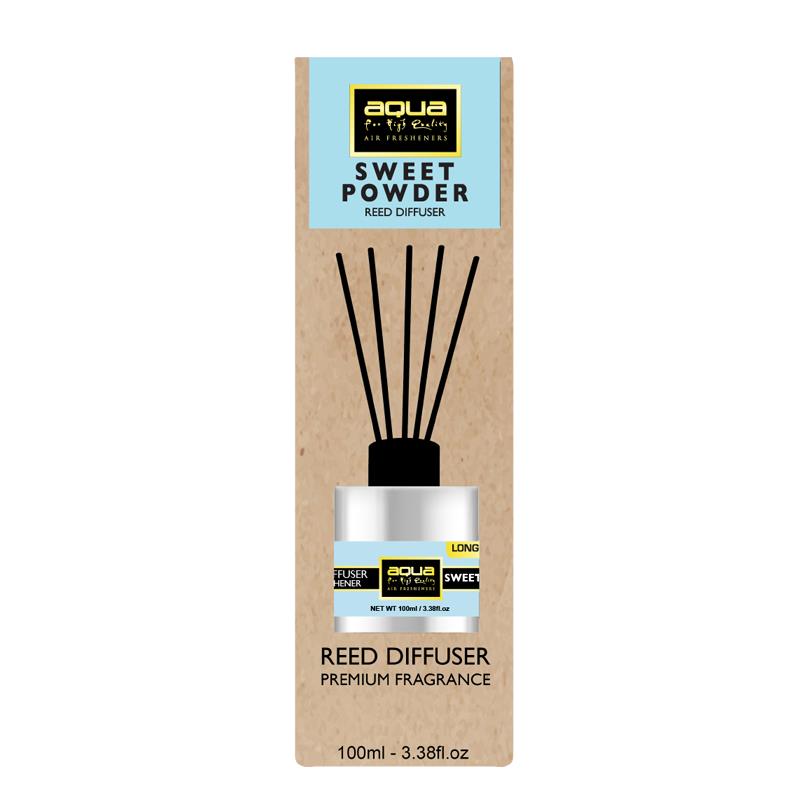 Αρωματικό χωρου με stick Sweet Powder- Aqua Reed Diffuser 100ml