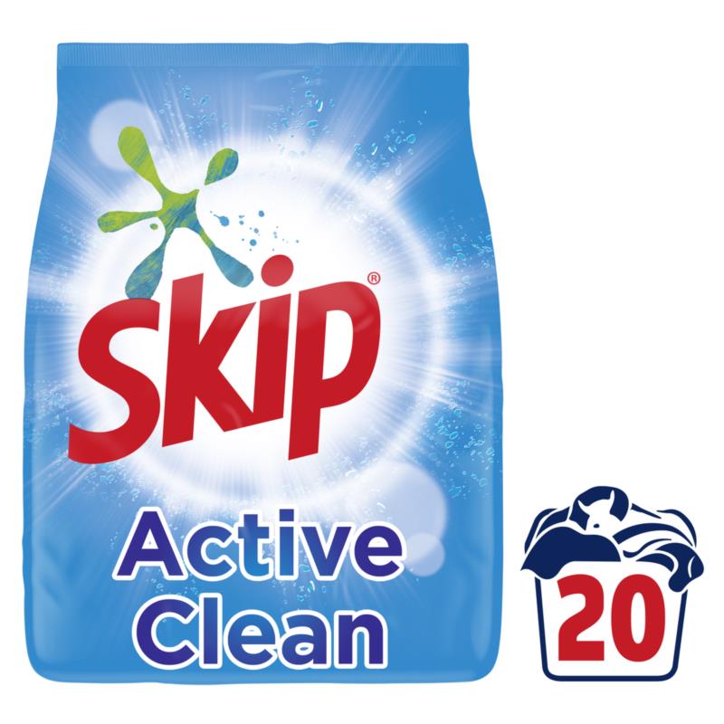 Σκόνη πλυντηρίου ρούχων Αctive Clean Skip (20μεζ.)