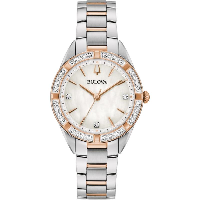 BULOVA Ladies Collection Sutton Crystal - 98R281 Silver case with Stainless Steel Bracelet