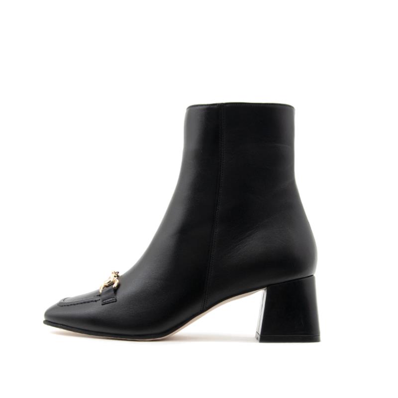 LEATHER MID HEEL ANKLE BOOTS WOMEN FARDOULIS