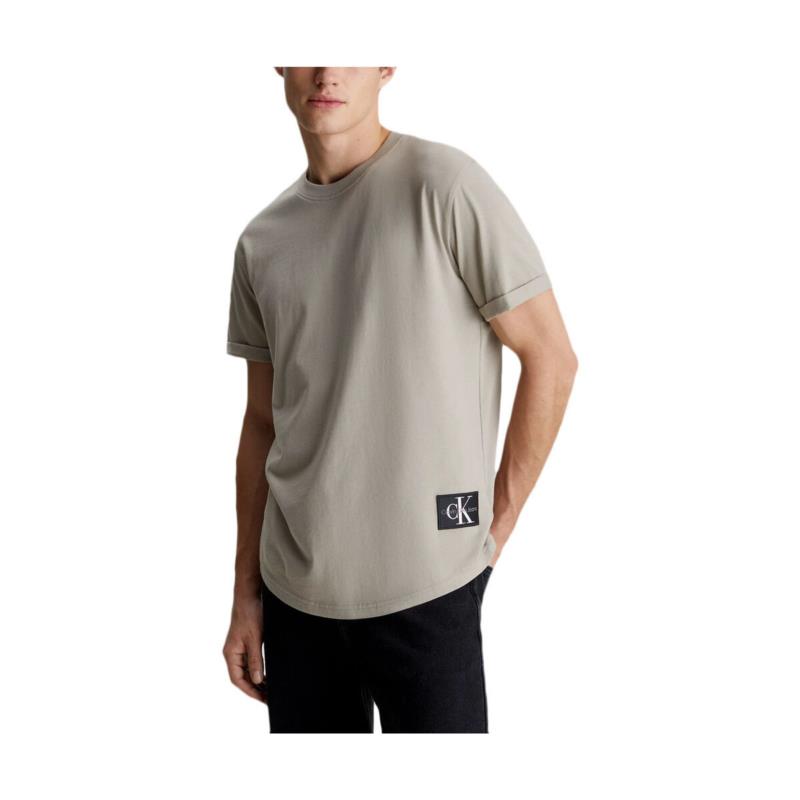 T-shirt με κοντά μανίκια Calvin Klein Jeans BADGE TURN UP SLEEVE BLOUSE MEN