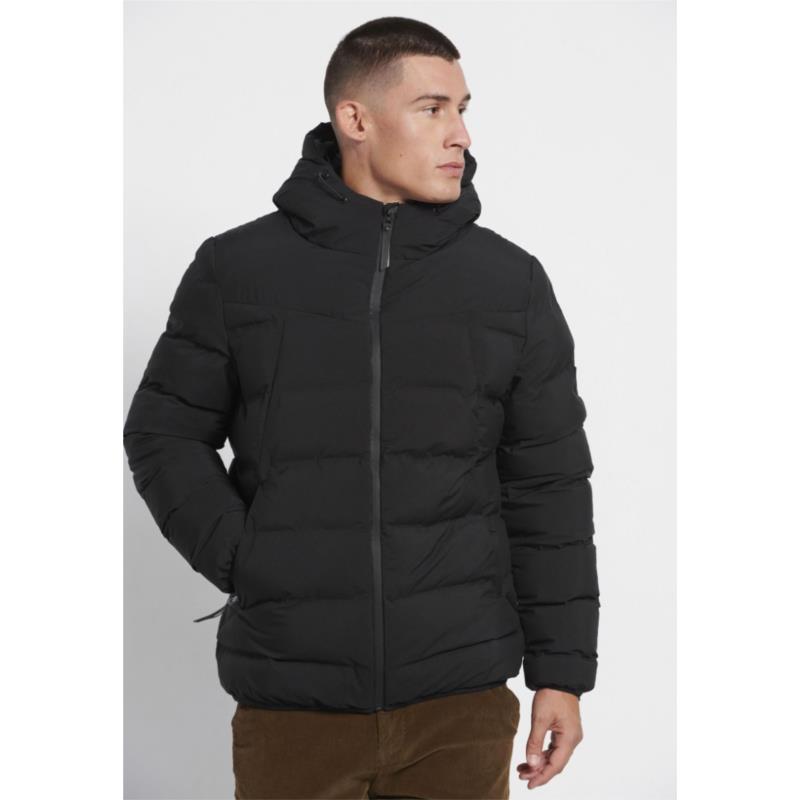 Ανδρικό puffer μπουφάν με κουκούλα