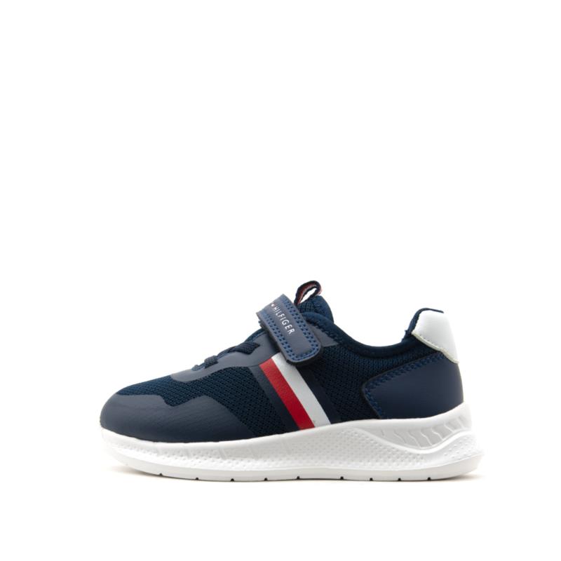 VELCRO STRIPES LOW CUT LACE UP SNEAKERS BOYS TOMMY HILFIGER