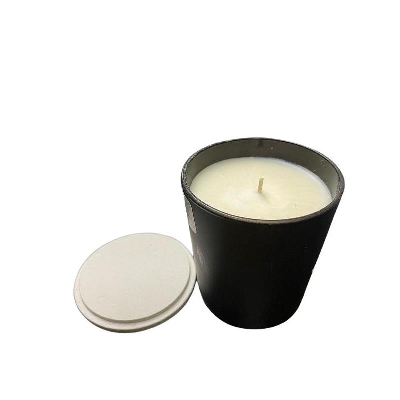 Κερί Αρωματικό Σόγιας Σε Μαύρο Ποτήρι Με Καπάκι 7x9εκ. Πορτοκάλι 24131 (Χρώμα: Μαύρο) - 24home.gr - 24131