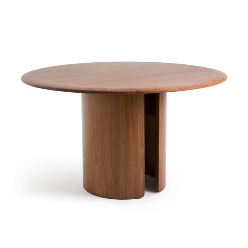 Στρογγυλό τραπέζι από μασίφ ξύλο καρυδιάς Μ130xΠ130xΥ75cm