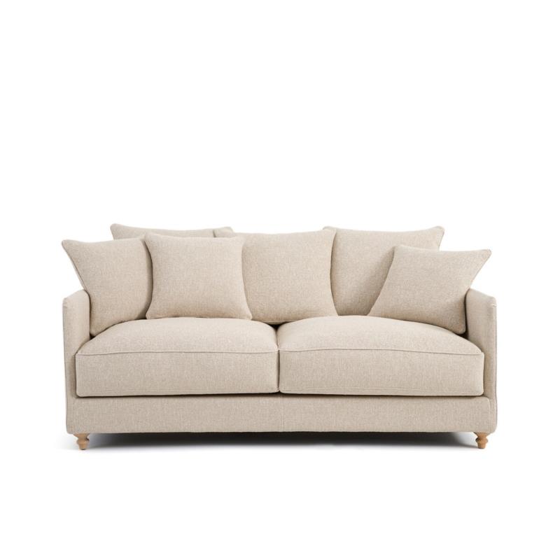 Καναπές-κρεβάτι με μπουκλέ ταπετσαρία Μ105xΠ184xΥ93cm