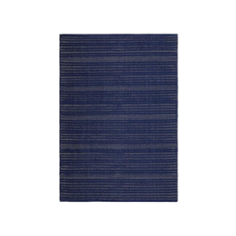 Coincasa χαλί με ριγέ μοτίβο μονόχρωμο 210 x 150 cm - 007256396 Μπλε Σκούρο