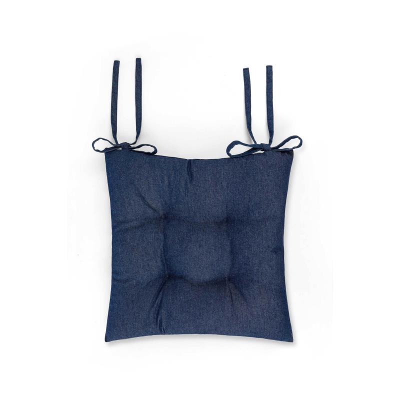 Coincasa denim μαξιλάρι καρέκλας μονόχρωμο 40 x 40 cm - 007358129 Denim Blue Σκούρο