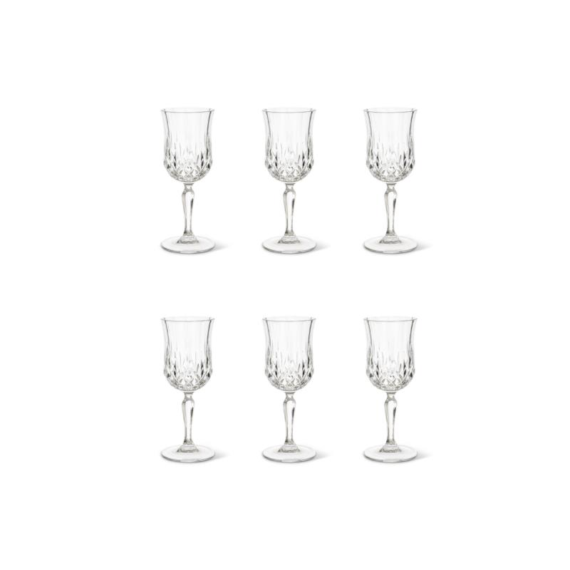 Coincasa σετ γυάλινα ποτήρια κολωνάτα κρασιού με ανάγλυφο σχέδιο (6 τεμάχια) - 007358477 Διάφανο