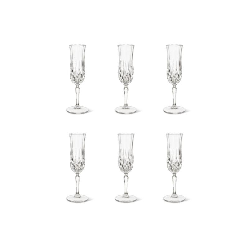 Coincasa σετ γυάλινα ποτήρια με ανάγλυφο σχέδιο "Opera" (6 τεμάχια) - 007358478 Διάφανο