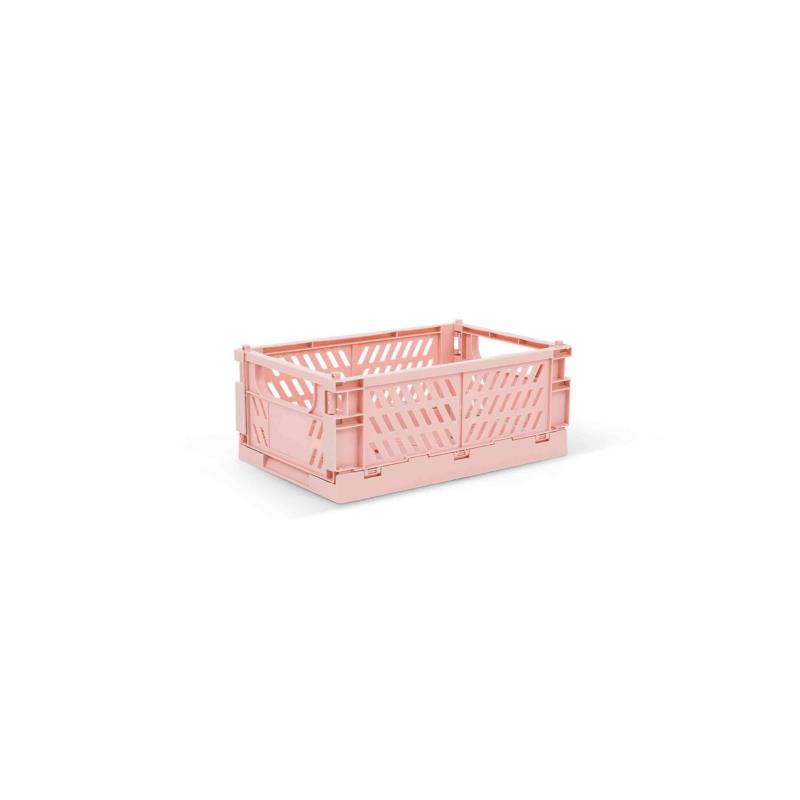 Coincasa πλαστικό αναδιπλούμενο κουτί αποθήκευσης 10 x 25 x 15 cm - 007362797 Ροζ Ανοιχτό