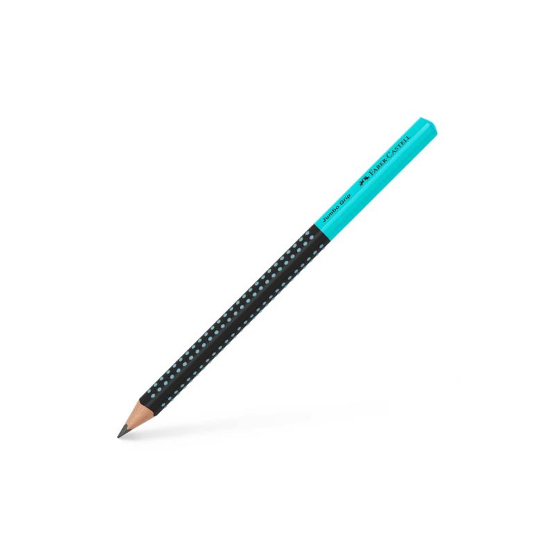 Faber-Castell μολύβι Jumbo Grip ΗΒ Μαύρο-Τιρκουάζ - 077511912