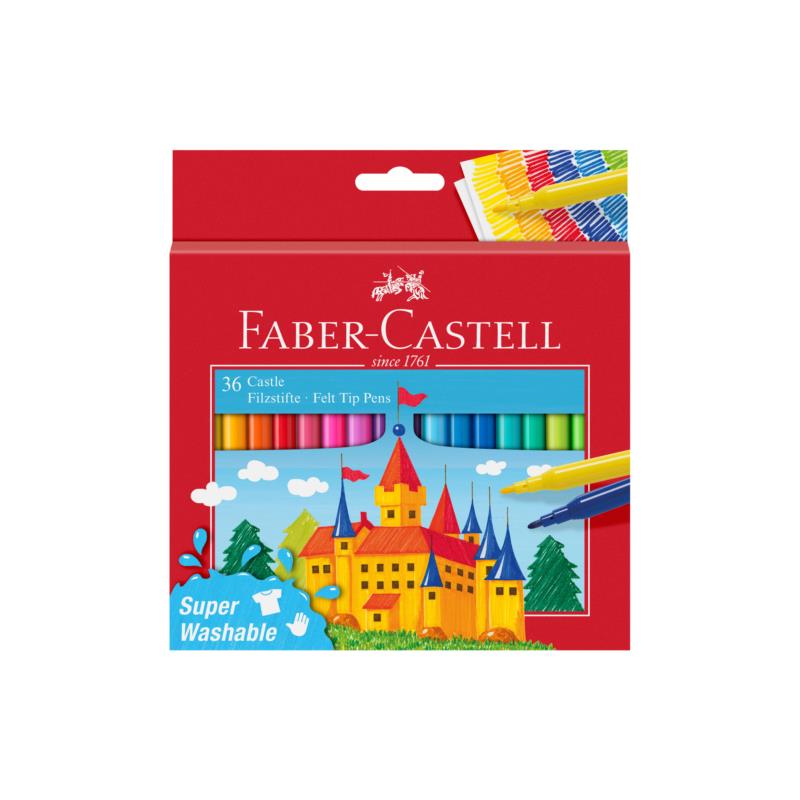 Faber-Castell Μαρκαδόροι Σετ των 36 Super Washable - 077554203