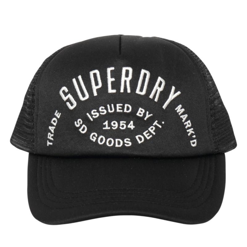 Superdry OVIN VINTAGE TRUCKER CAP Μαύρο / Λευκό