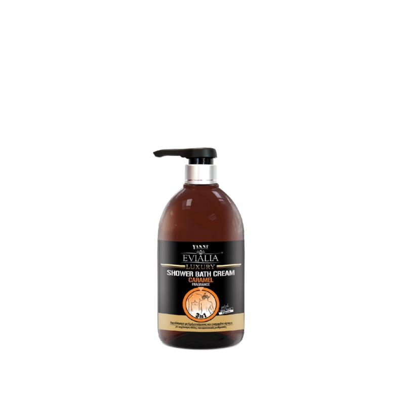 Evialia Shower Bath Cream Caramel Αφρόλουτρο Καραμέλα Με Κρέμα Σώματος & 18 ενεργά συστατικά - 500ml