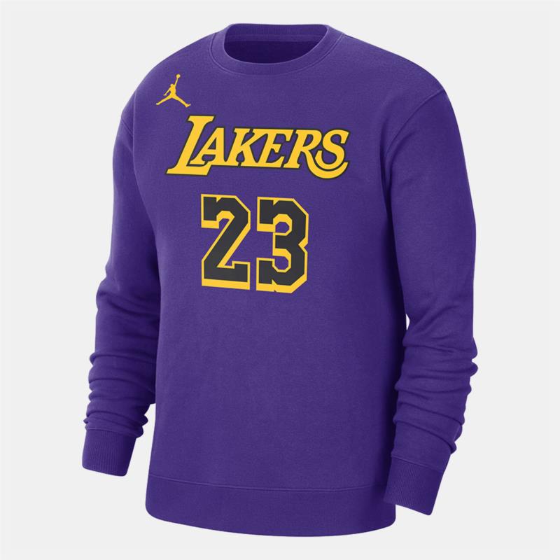 Nike Los Angeles Lakers Fleece Ανδρική Μπλούζα Φούτερ (9000151127_70073)