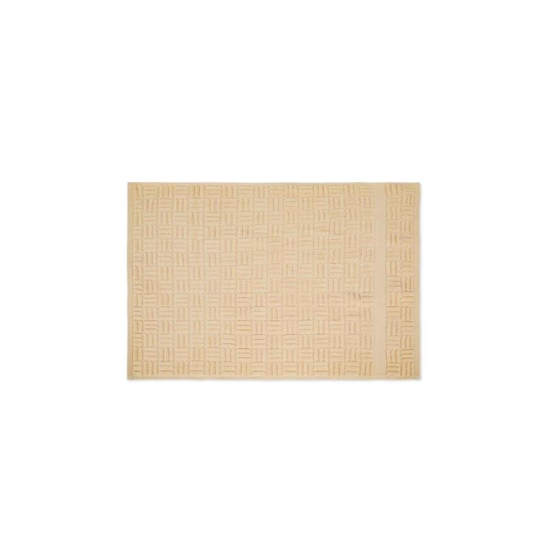 Coincasa πετσέτα προσώπου μονόχρωμη βαμβακερή με ανάγλυφο σχέδιο 100 x 60 cm - 007377581 Μπεζ