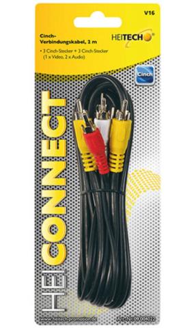 Heitech 09004022 Καλωδιο Συνδεσης Rca