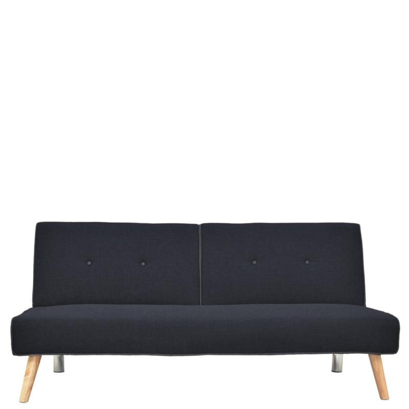 Καναπές/Κρεβάτι Τριθέσιος ANGELICA Μαύρο 179x87x85cm