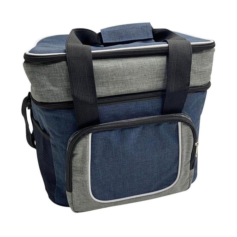 Ισοθερμική Τσάντα 2 Θέσεων 22lt Μπλε/Γκρι Ύφασμα/Αλουμίνιο 30x22x34cm ANKOR