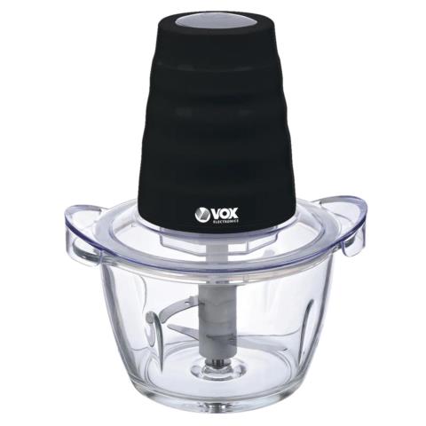 Πολυκόφτης Γυάλινο Δοχείο 1lt 300W Μαύρο VOX MC-7002 by ArteLibre