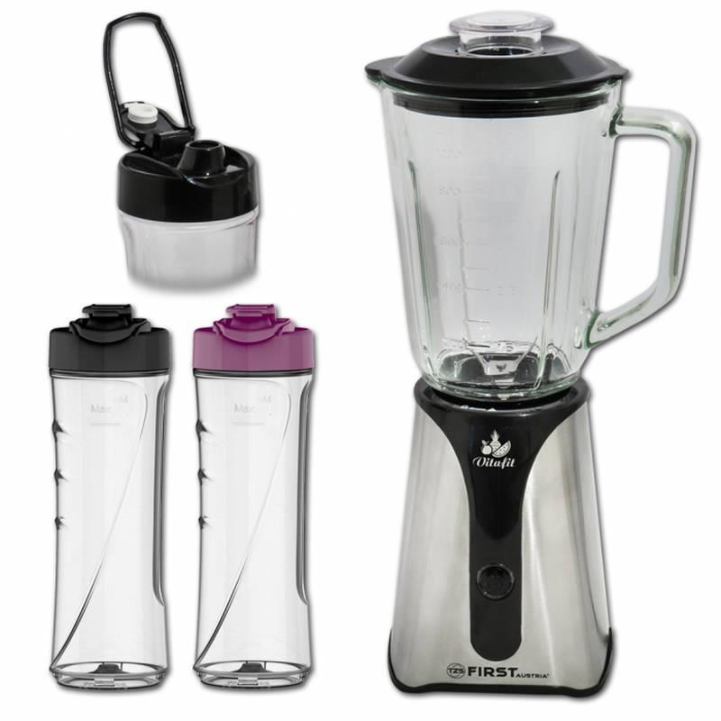 Μπλέντερ / Smoothie Maker 350W Me 2 Ποτηρια 0.6 L Και Γυαλινη Κανατα 1 L FA-5243-2 FIRST