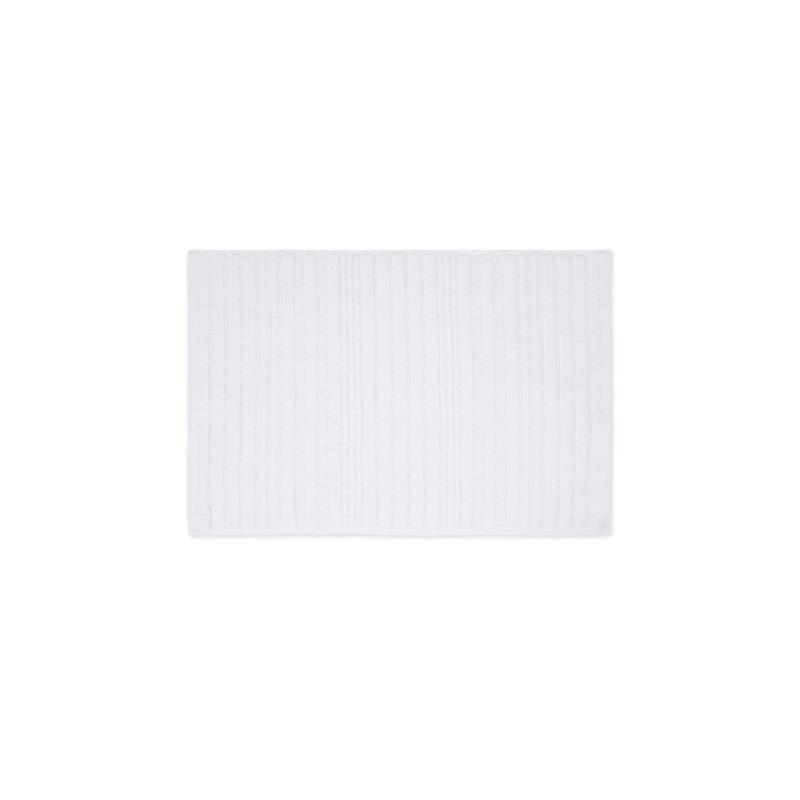 Coincasa πετσέτα χεριών μονόχρωμη με ανάγλυφο ριγωτό σχέδιο 60 x 40 cm - 007396659 Λευκό