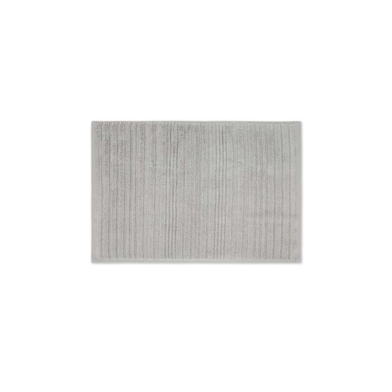 Coincasa πετσέτα χεριών μονόχρωμη βαμβακερή με ριγωτό σχέδιο 60 x 40 cm - 007396666 Γκρι