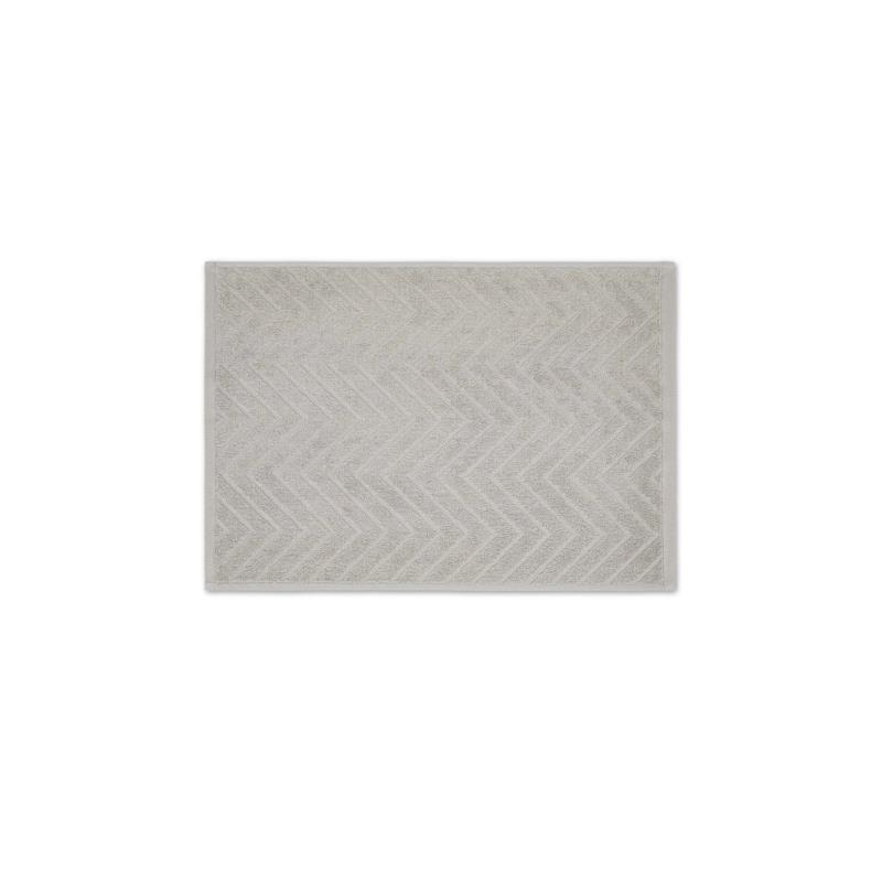 Coincasa πετσέτα χεριών μονόχρωμη με all-over zig zag pattern 60 x 40 cm - 007396704 Γκρι
