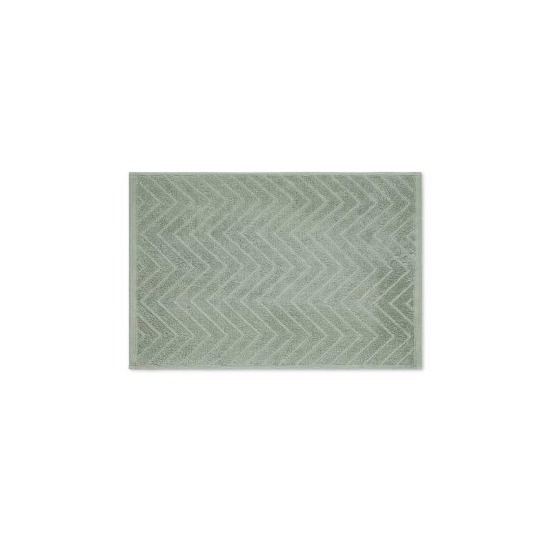 Coincasa πετσέτα προσώπου βαμβακερή με all-over zig zag motif 100 x 60 cm - 007396708 Πράσινο