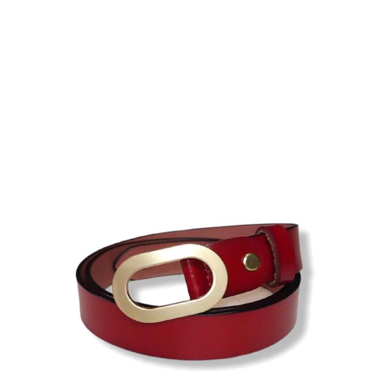 classy red leather belt