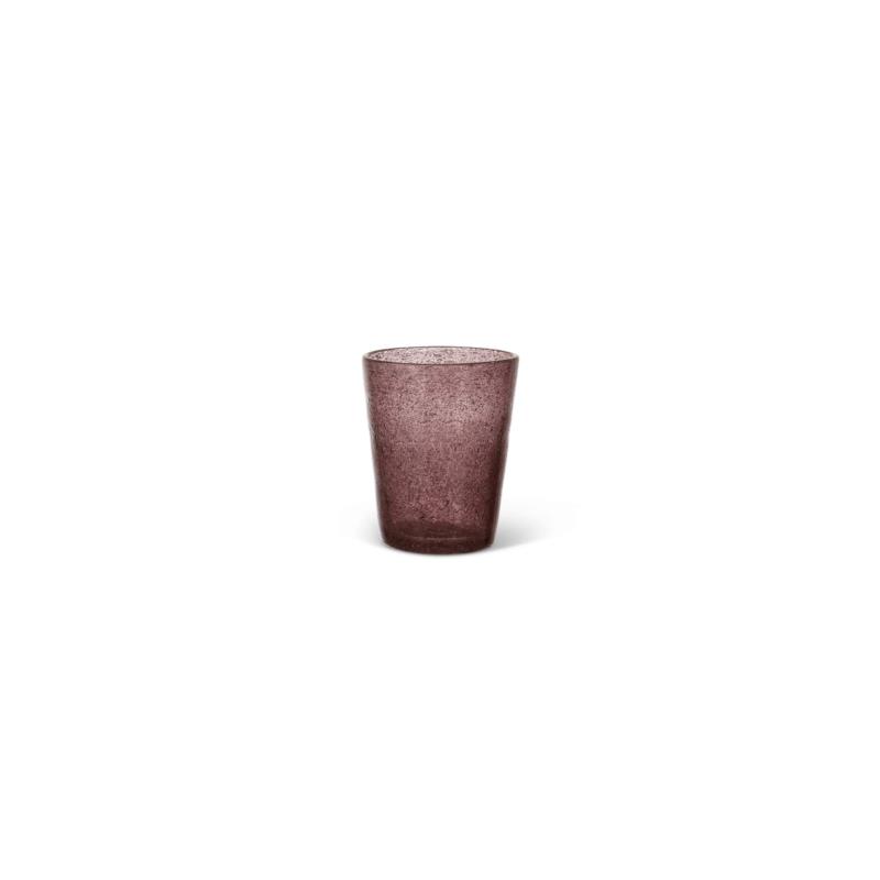 Coincasa ποτήρι γυάλινο με ανάγλυφο σχέδιο 10 x 8 cm - 007212465 Ροζ