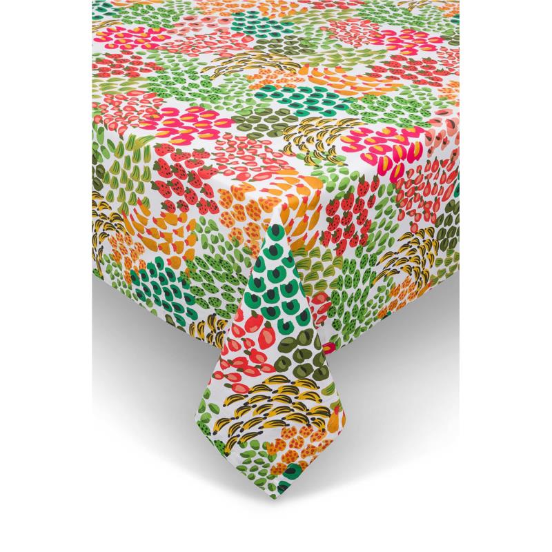Coincasa τραπεζομάντηλο βαμβακερό με all-over fruits print 140 x 200 cm - 007394090 Πολύχρωμο