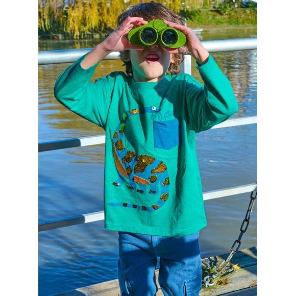 Παιδική Μακρυμάνικη Μπλούζα για Αγόρια Πράσινη Στρουθοκάμηλος - ΠΡΑΣΙΝΟ