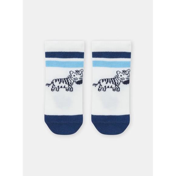 Βρεφικές Κάλτσες για Αγόρια Blue Zebra - ΛΕΥΚΟ