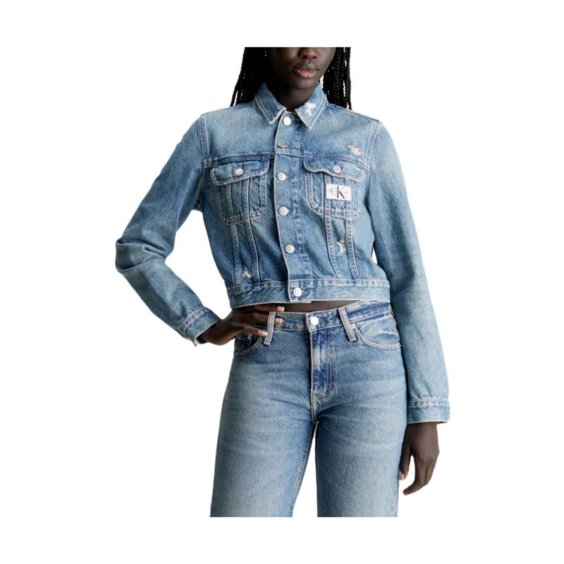 Τζιν Μπουφάν/Jacket Calvin Klein Jeans CROPPED 90'S DENIM JACKET WOMEN