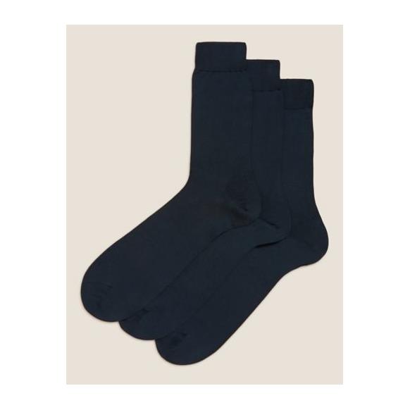 Κάλτσες Μαύρες από 100% βαμβάκι (Νο 43-47) Marks & Spencer (3τεμ)