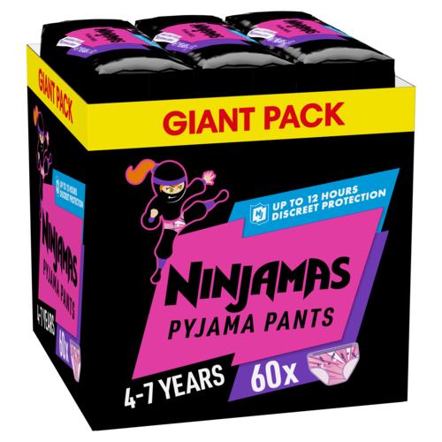 Πάνες-Βρακάκι για Κορίτσι 4-7 ετών Ninjamas Pyjama Pants (60τεμ)