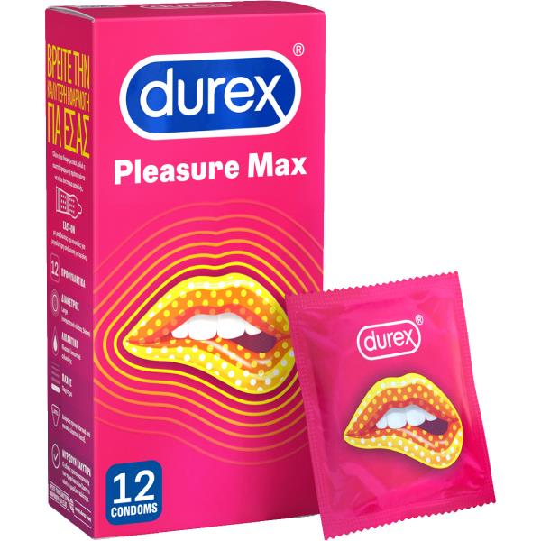 Προφυλακτικά Με Ραβδώσεις Και Κουκκίδες Pleasuremax Durex 12 τεμάχια
