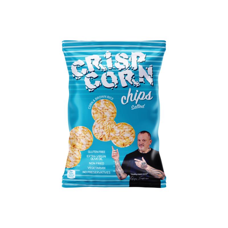 Crisp Corn Chips με γεύση αλάτι (60g)