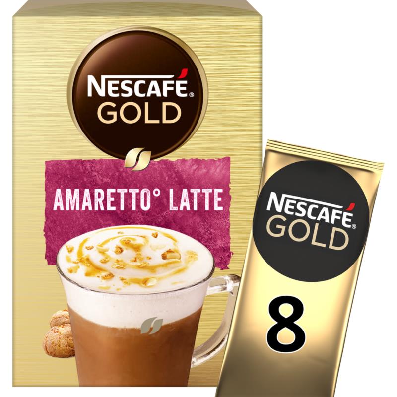 Στιγμιαίος Καφές Amaretto Latte σε φακελάκια Nescafe Gold (8 τεμ)