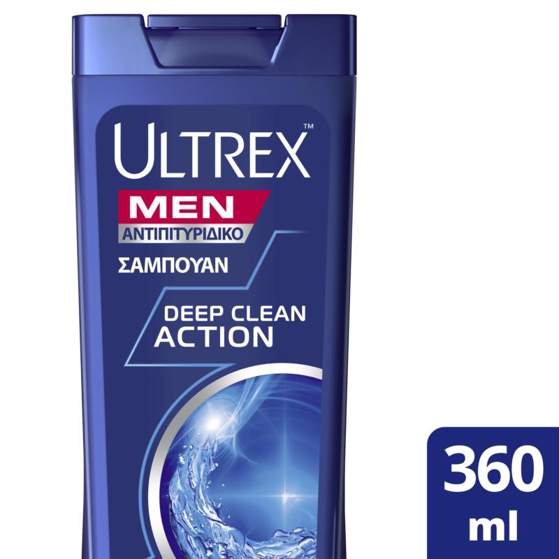 Αντιπιτυριδικό Σαμπουάν Deep Clean Action για Κάθε Τύπο Μαλλιών Ultrex (360ml)