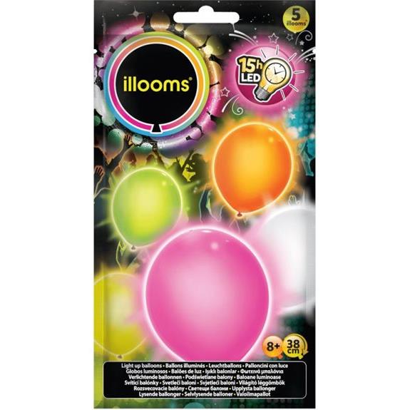 Giochi Preziosi Μπαλονια ILLOOMS Με Led Mixed Summer 5τμχ - LLM10000