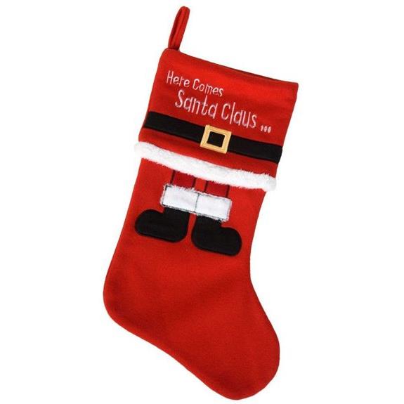 V. Christakopoulos Χριστουγεννιάτικη Κάλτσα Here Comes Santa Claus 50εκ - 4927