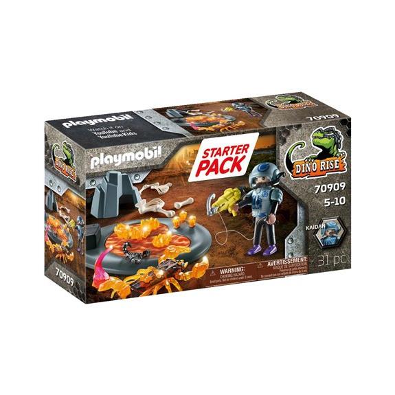 Playmobil Dino Rise Starter Pack Πολεμώντας Τον Σκορπιό Της Φωτιάς - 70909