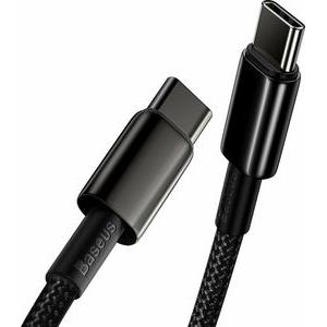 BASEUS TUNGSTEN GOLD FAST CHARGING DATA CABLE TYPE-C TO TYPE-C 100W 2M BLACK NEW
