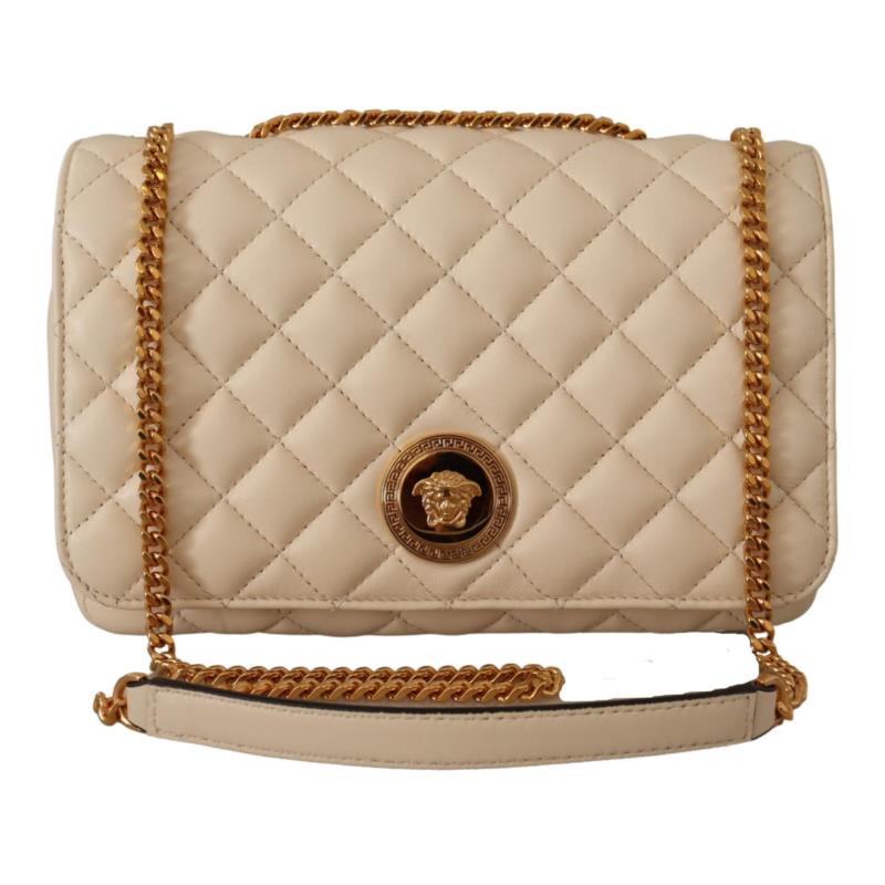 Versace White Nappa Leather Medusa Shoulder Bag 8054712068980 8054712068980 One Size