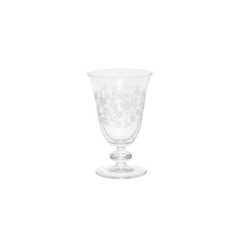 Coincasa γυάλινο ποτήρι με floral σχέδιο 13 cm - 007445887 Διάφανο