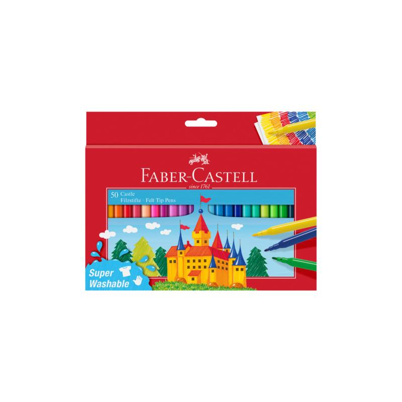 Faber-Castell Μαρκαδόροι Σετ των 50 Super Washable - 077554204